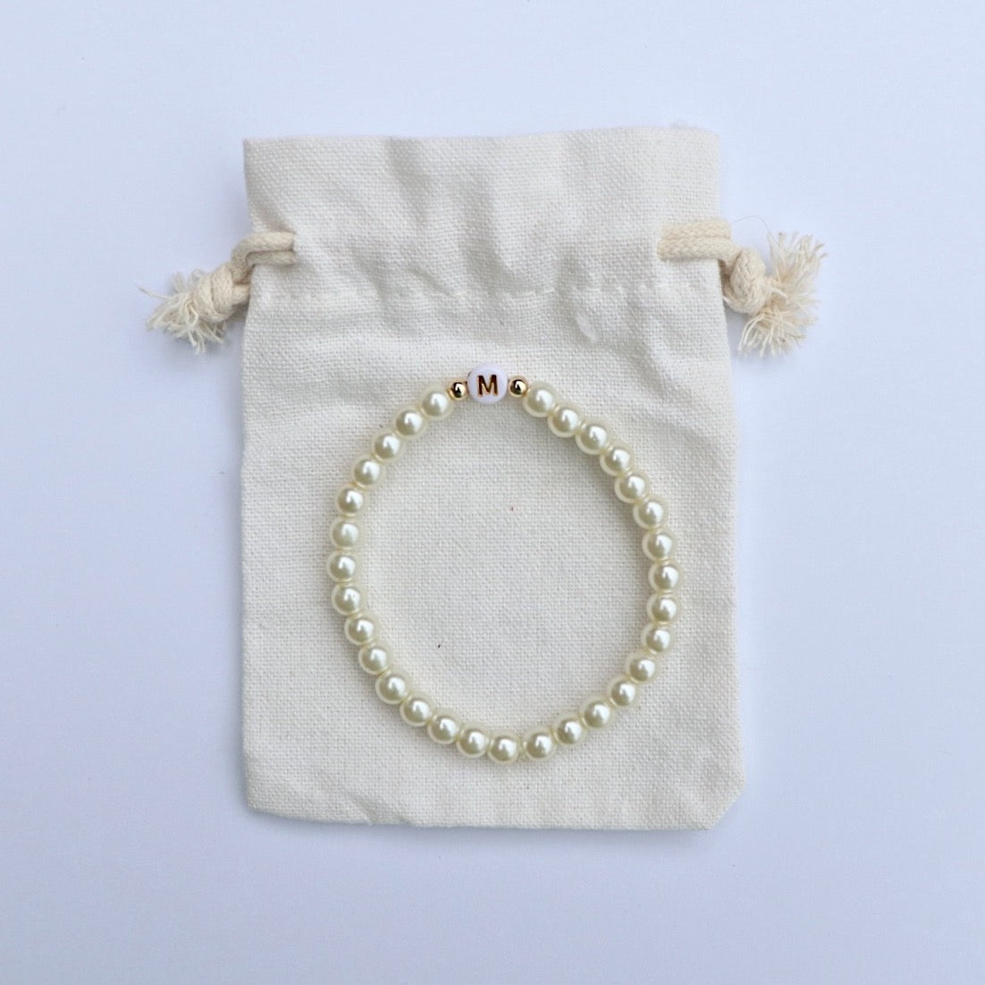 Pearl Initial Bracelet