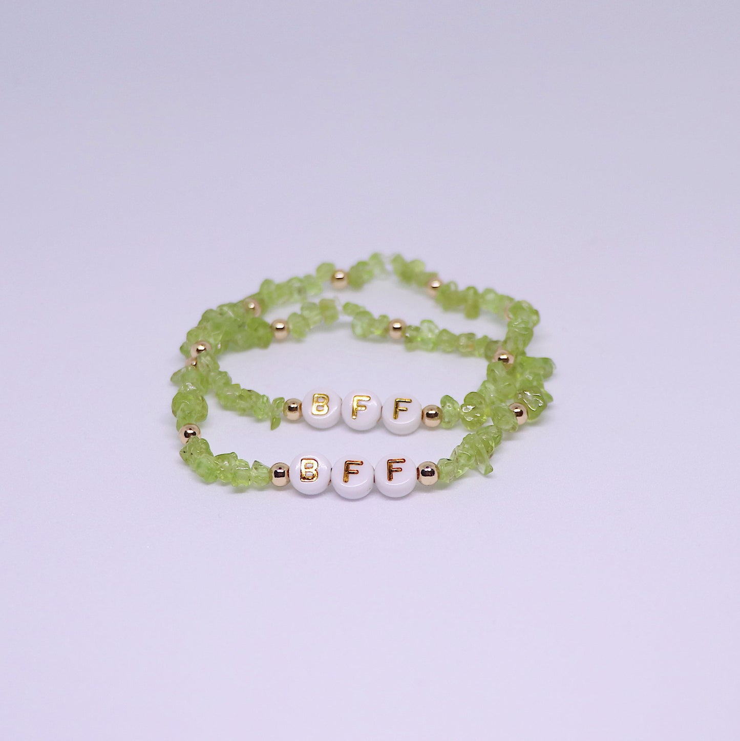 Peridot BFF Bracelet Matching Set of 2